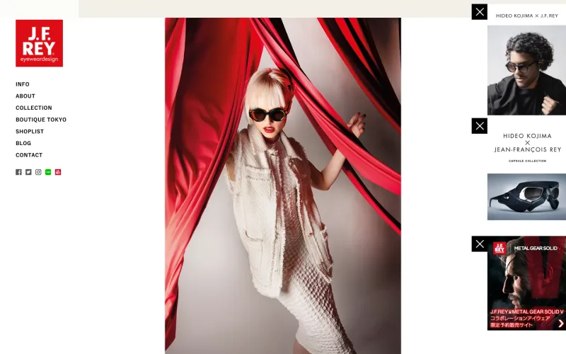 J.F.REY BOUTIQUE TOKYO PCのトップページ
