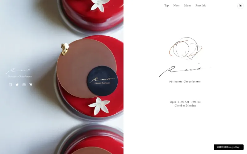Patisserie Chocolaterie Recit (パティスリー ショコラトリー レシィ) PCのトップページ