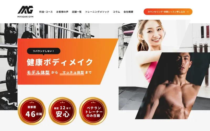 MIYAZAKI GYM渋谷店 PCのトップページ